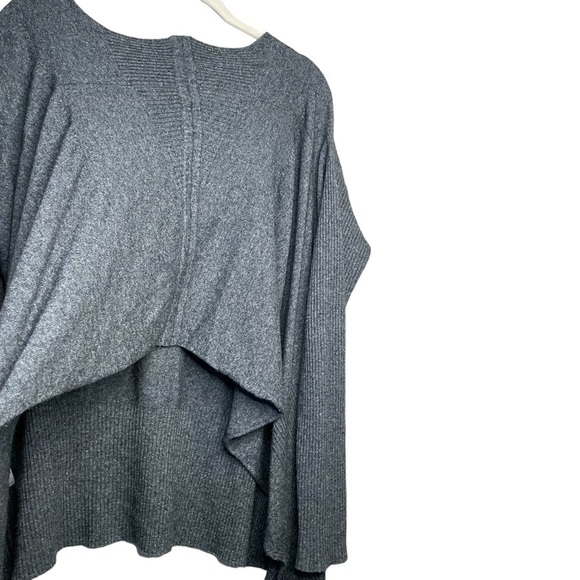 Nolita gray pullover sweater ribbed high low wool cashmere blend small - Picture 5 of 9